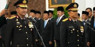 Proses pelantikan Kapolri Komjen Pol Suyudi Ario Seto, di Istana Negara Jakarta, Kamis (1/10/2026). (ist)